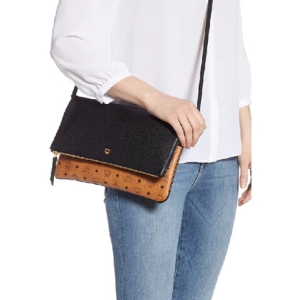MCM Black and Tan Crossbody Bag